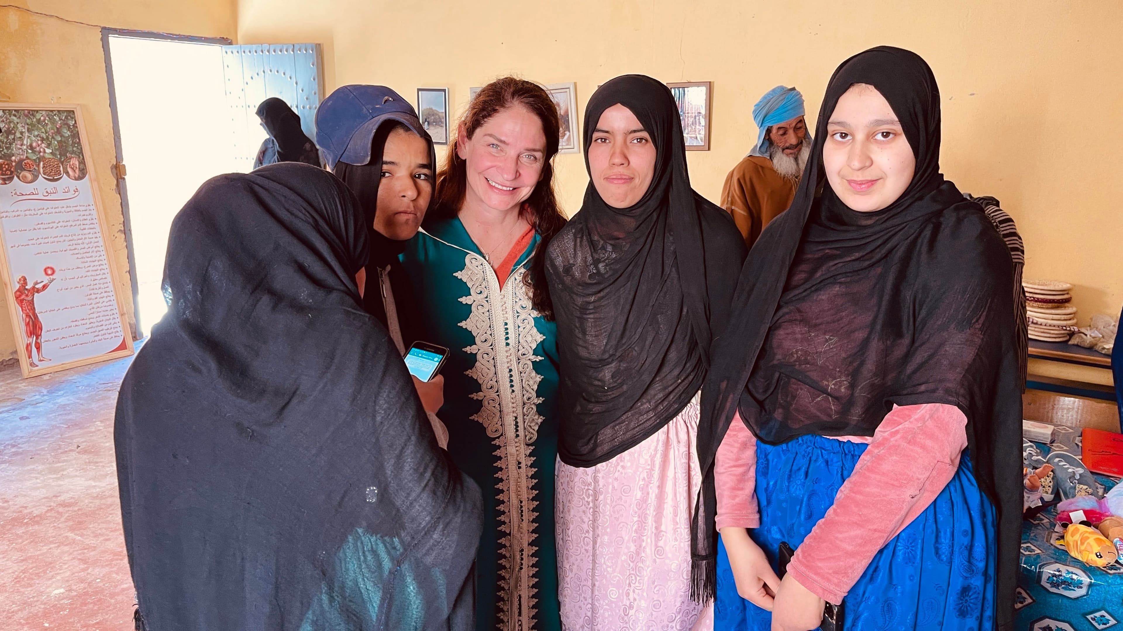 EC CEO with girls from Morocco